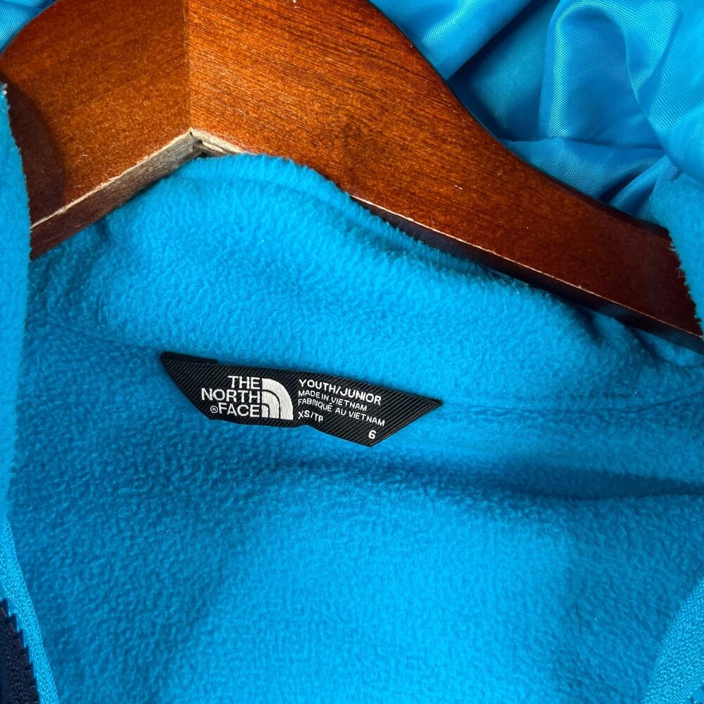 The North Face Jacket Youth XS Size 6 Navy Blue Hooded Warm Full Zip - Picture 5 of 16